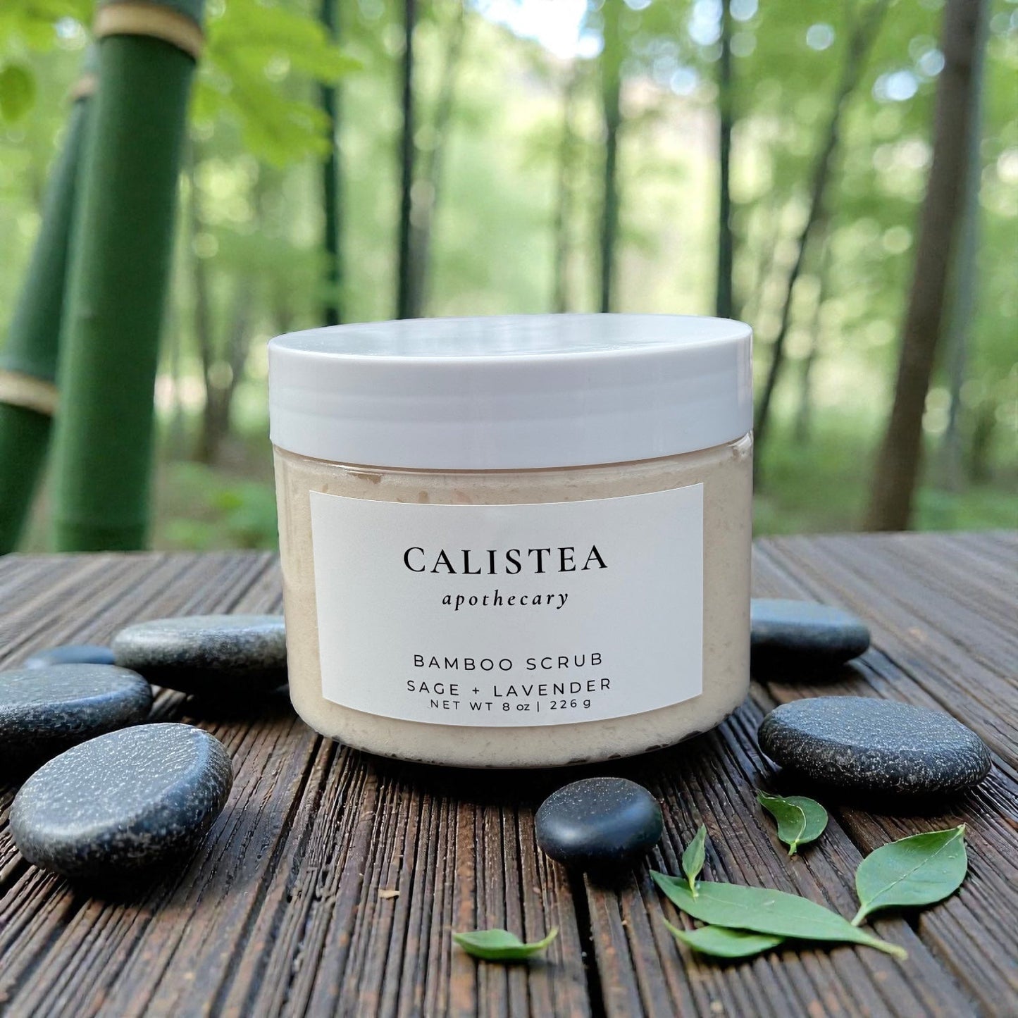 Bamboo Scrub - Sage + Lavender - Calistea