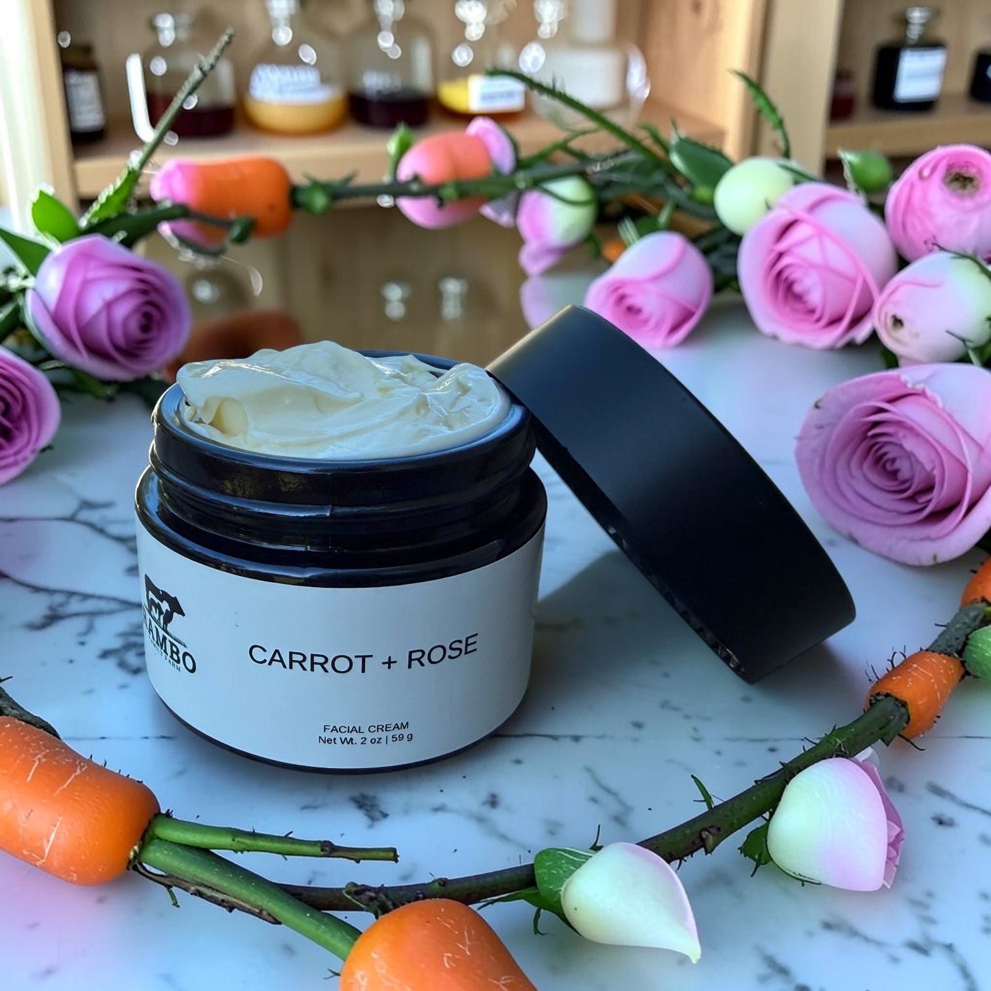 Carrot + Rose Facial Cream - Rambo Family Farm
