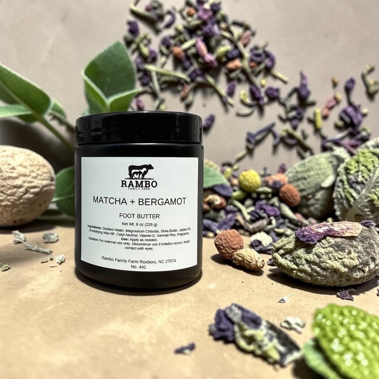 Mineral Foot Butter - Bergamot + Matcha - Rambo Family Farm