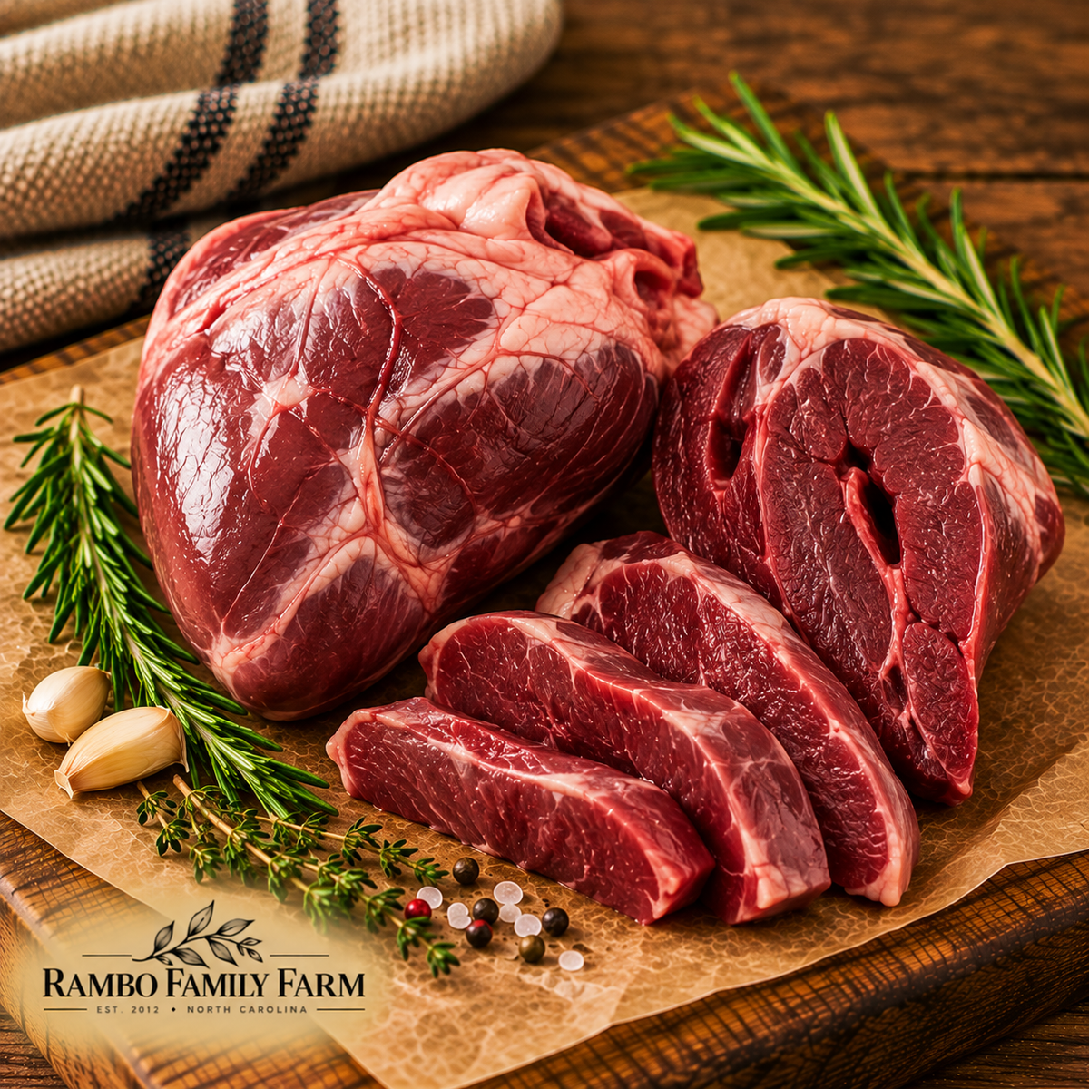 Pasture-Raised Lamb Heart - Rambo Family Farm