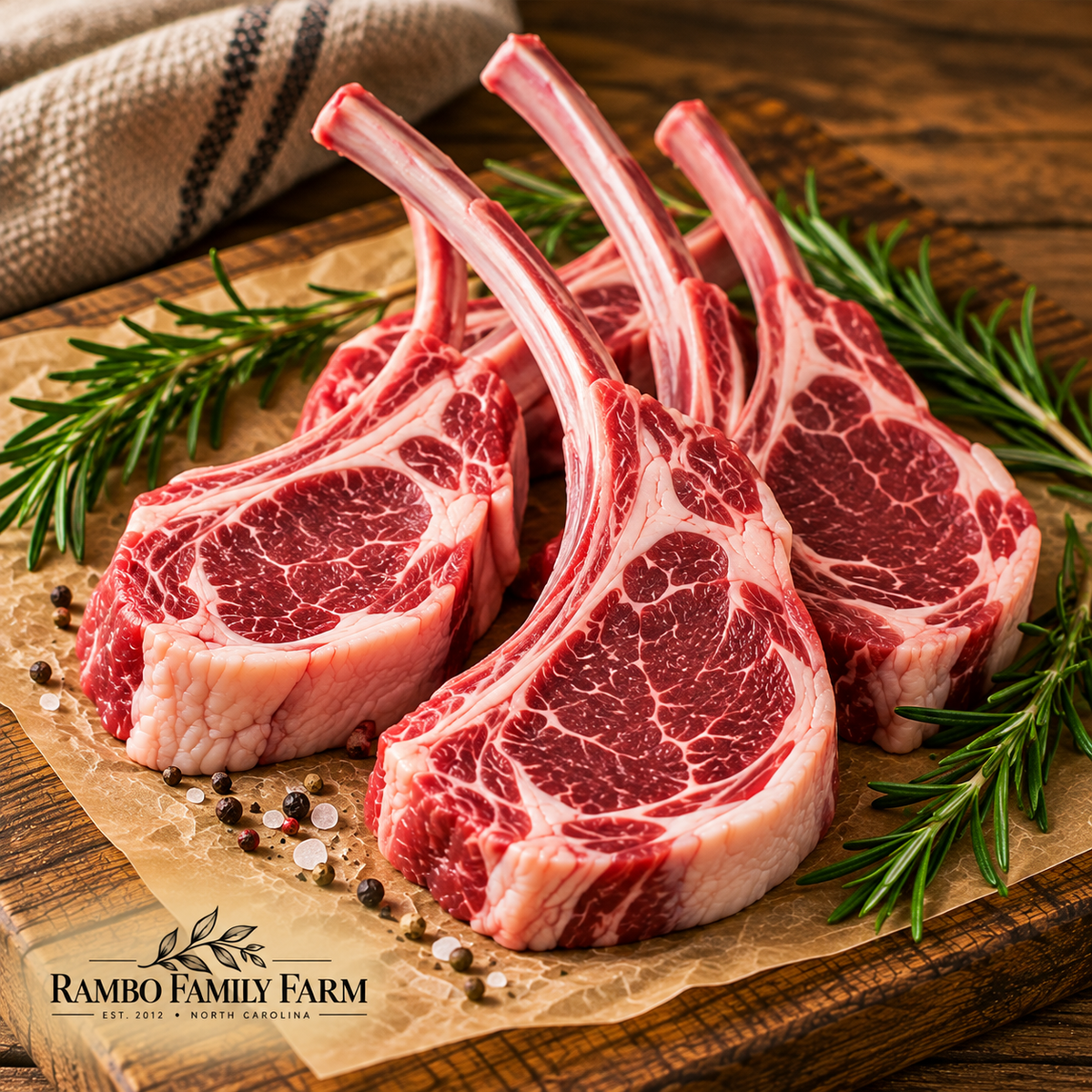 Pasture-Raised Lamb Rib Chops - Rambo Family Farm