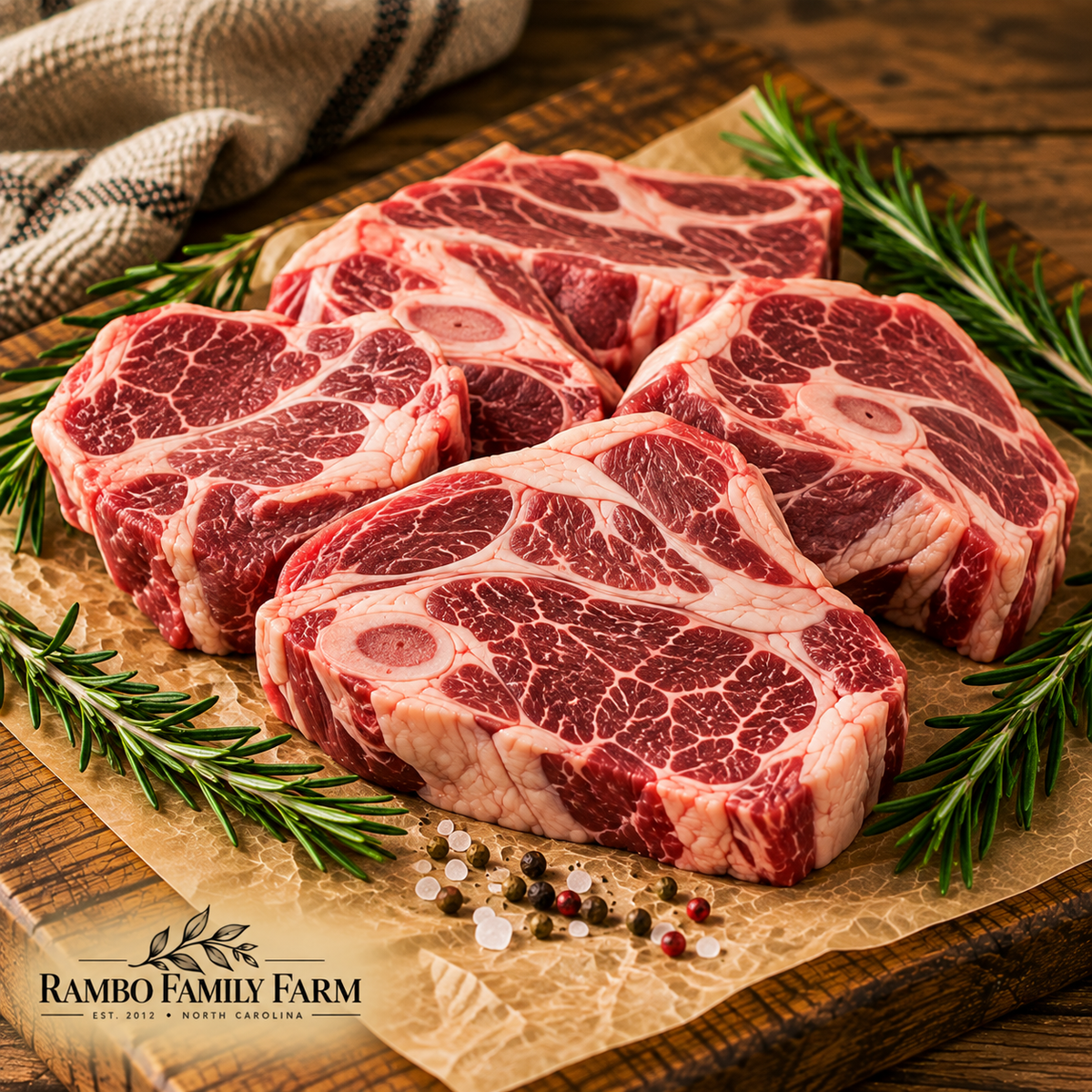 Pasture-Raised Lamb Shoulder Chops - Rambo Family Farm