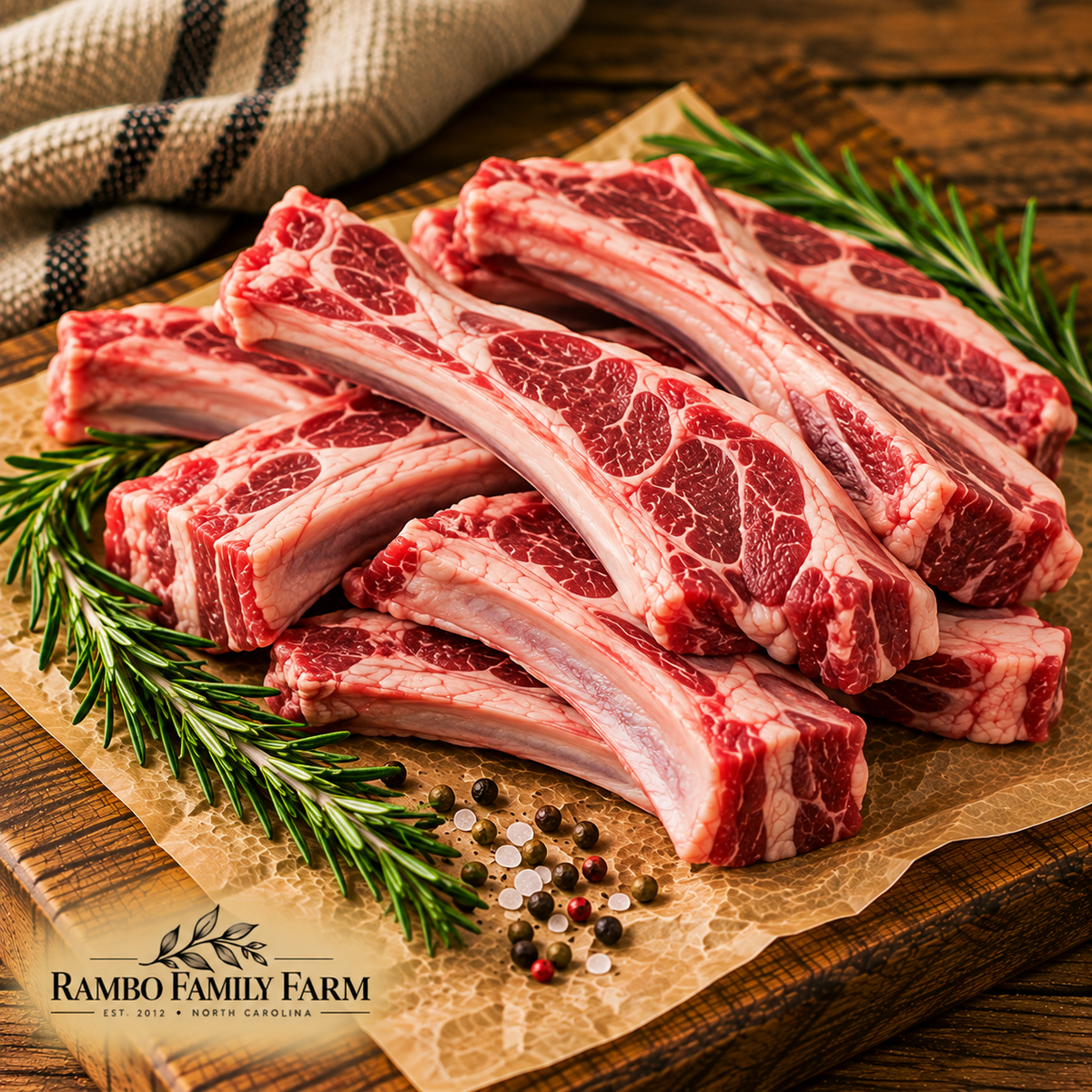 Pasture-Raised Lamb Spare Ribs - Rambo Family Farm