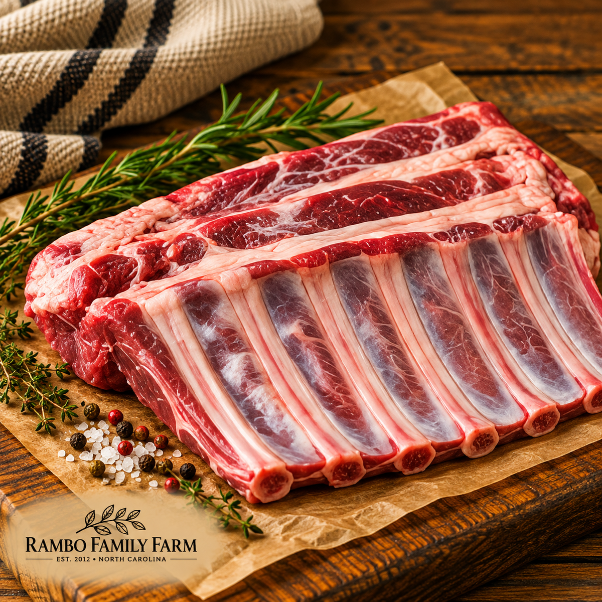 Pasture-Raised Lamb Spare Ribs - Rambo Family Farm
