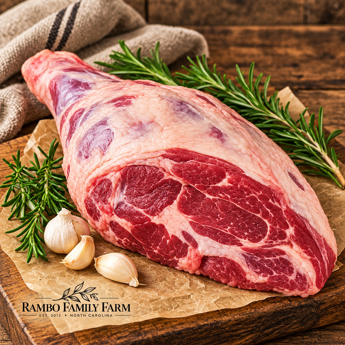 Pasture-Raised Leg of Lamb Roast - Rambo Family Farm3.5 lbs.