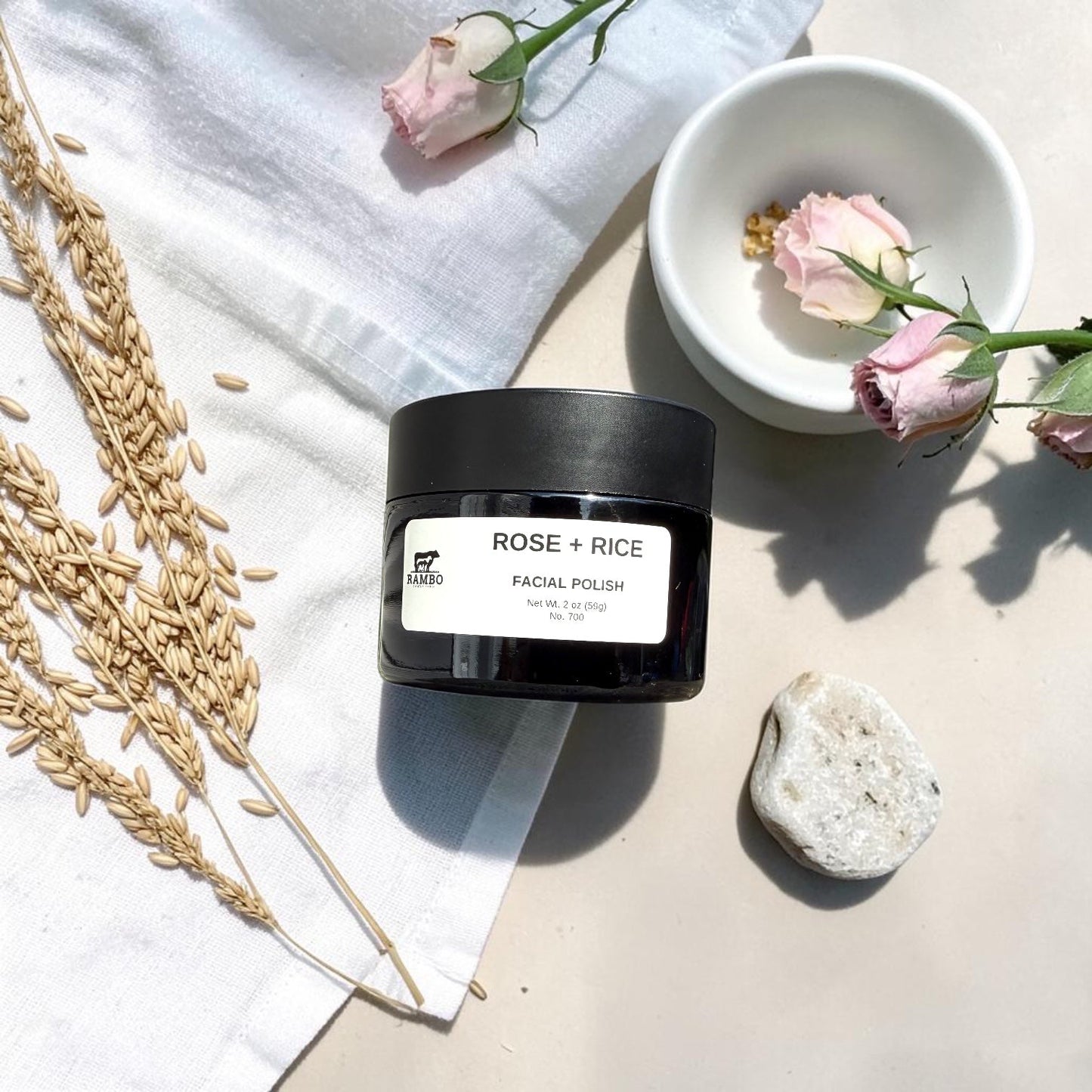 Rose + Rice Facial Polish - Rambo Family Farm