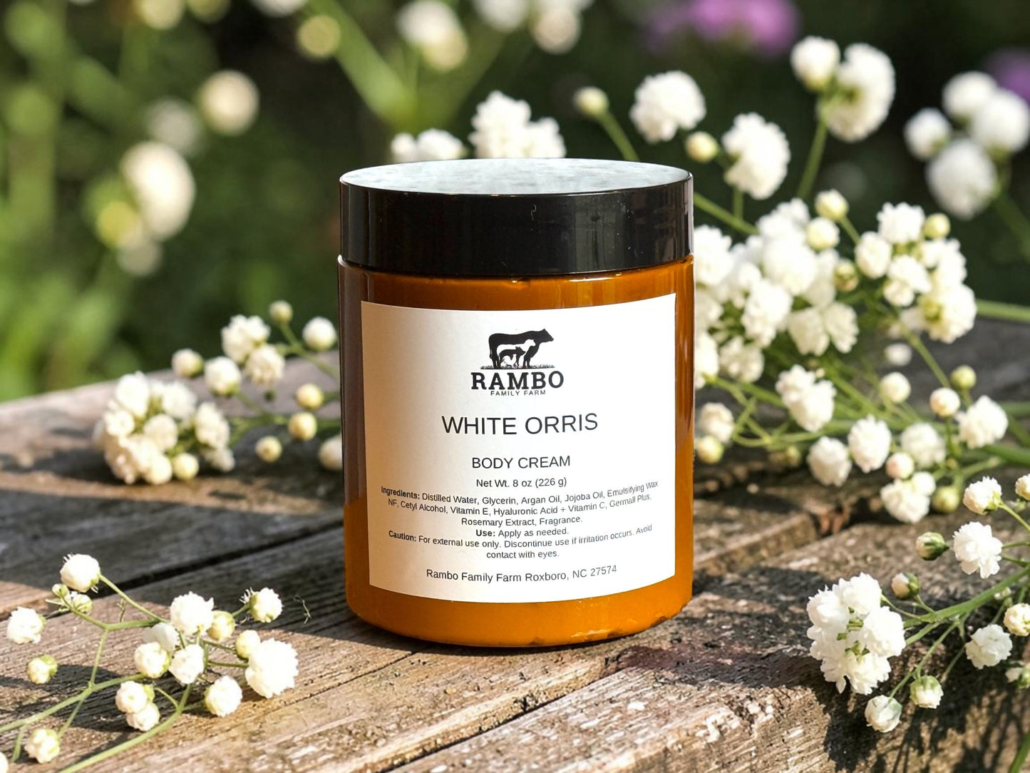 White Orris Body Cream - Rambo Family Farm